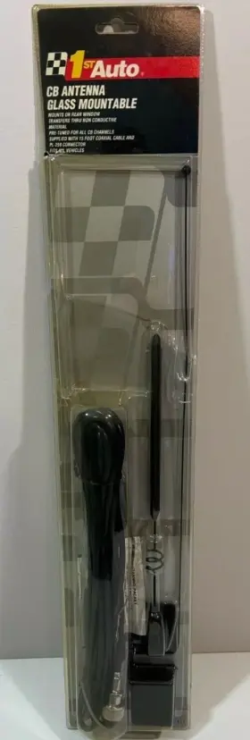 0-821884-111 1st Auto 21884 First Cb Antenna Glass Mountable New