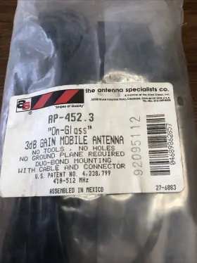 Ap-452.3 Antenna Specialist Company Specialists Inch On-glass 3db Gain Mobile #2