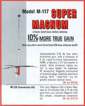 Antenna Specialists M-117 Super Magnum 10m-11m Base Nos