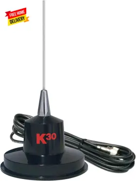 Antennas & Accessories 744110377491 K30 35 Inch Magnet Mount Stainless Steel Cb Antenna - 300 Watts