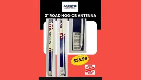 Astatic 020126701360 Road Hog Cb Antenna Full Wave 1000watt 36 Inch White By