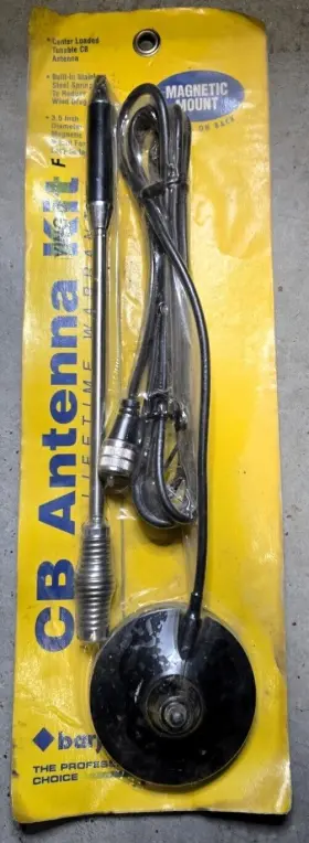910-113 Barjan Vintage Nos 25 Inch Center Load Ss Magnet Mount Cb Radio Antenna Kit
