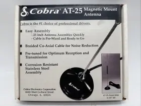 Assembly-23 Cobra At-25-easy Cb Radio Magnetic Mount Antenna Inch New In Box
