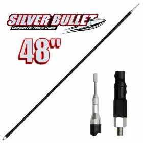 Drx-4481 Driver Extreme Silver Bullet Fiberglass Cb Antenna - 48 Inch Tall Black #3 Drx-4481 Driver Extreme Silver Bullet Fiberglass Cb Antenna - 48 Inch Tall Black #3