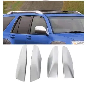 Ecotric N210 Roof Rack End Cap Compatible With 2003-2009 Toyota 4runner Silver 4