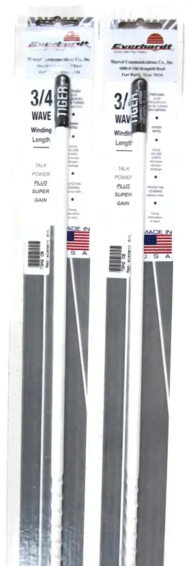 Tsm2-w Everhardt 693031609603 2 Lot Cb Fiberglass Ft Antenna Inch Super Flex 3/4 Wave - White