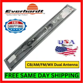 Fsms2 Everhardt Cb Am/fm Fiberglass Dual Antenna Noaa Weather Radio Cable And Coax