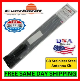 Sngp-2-wm Everhardt Stainless Steel Cb No-ground Antenna 25 Watts Cable And Mount