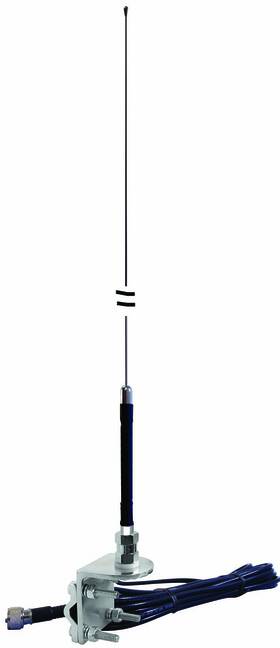 Sngp4-b Everhardt - 4ft Mirror Mt Ss No Ground Antenna Black