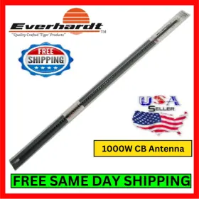 Stt4-bk Everhardt Stt-4 Cb Antenna Stainless Steel Tunable Tip 1000w 26-29mhz Black Kit