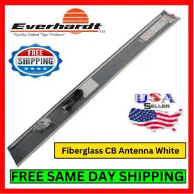 Tsl-4 Everhardt 10 Meter Ham Radio Antenna Cb Tunable Weather Noaa White Fiberglass