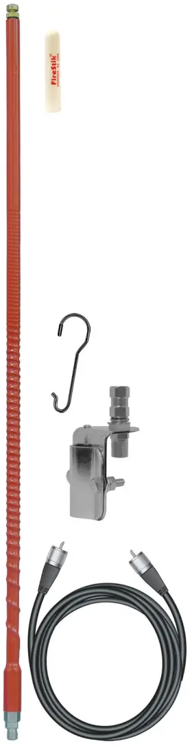 Fs3-smk-r Firestik Fs3smk-r - Red 3 Foot Single Fs Ii Cb Antenna Kit