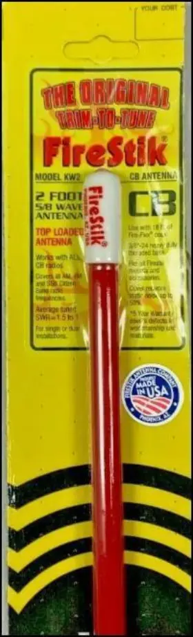 Kw2-r-2 Firestik Kw2-r 2ft 5/8 Wave 100 Watts Cb Radio Antenna Red New