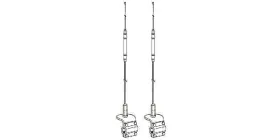 Hustler 652118387735 Hqd - Dual Mirror Mount Cb Antenna Kit