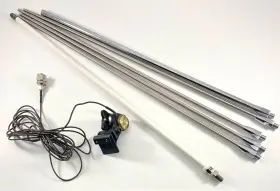 Hsr-mo-4 Hustler Hf Mobile Antenna Mast 22 Inch With 3- 56 1- 120 Whips And Mount