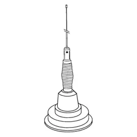 Ic100sw Hustler Antennas - White Magnetic Mount Cb Antenna With Spring