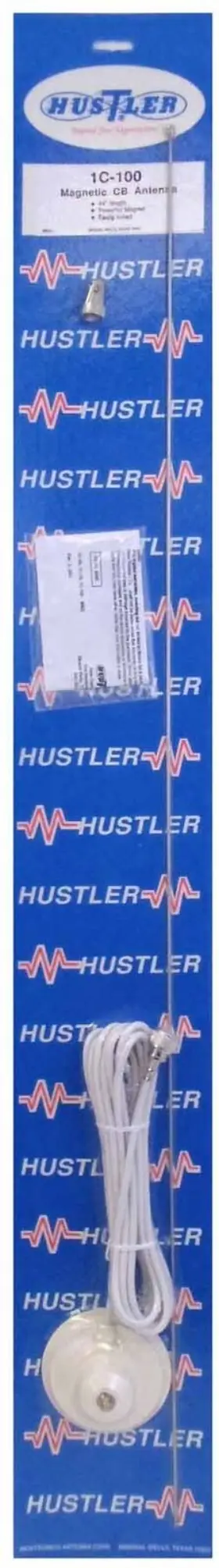 Ic100-w Hustler Ic100w - 44 Inch Base Loaded Magnet Mount Cb Antenna Kit -white