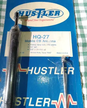 Hq-27b Hustler Wilson Hq27 55-inch 15ft Cb Coax Cable Antenna Spring Tie Down Mount #2