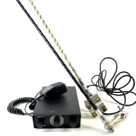 Jcpenny Jcpenny23chcbradio&sntennasx2 Cb Radio 23ch And Dual Fiberglass 3ft Whip Antennas Mounts 1 Cable Vintage