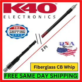500w K40 739238202008 Cb/10 Meter Antenna Sf-200k Whip For Radio Tunable Fiberglass 1/4 Wave 500w K40 739238202008 Cb/10 Meter Antenna Sf-200k Whip For Radio Tunable Fiberglass 1/4 Wave