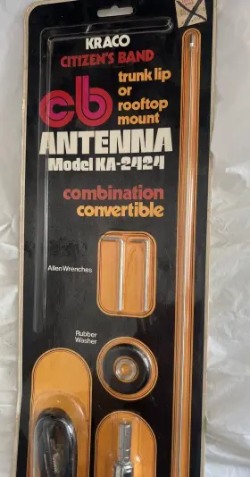Ka-2424 Kraco Vintage Cb Radio Antenna Trunk Rooftop Mount Japan New In Package #2