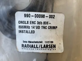 990-00098-002 Larsen Radiall Window Mount Antenna Nos