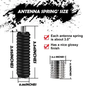 Ss-3h Marketty 757255181335 Cb Antenna Spring Stainless Steel Heavy Duty Radio Mount Sp #2