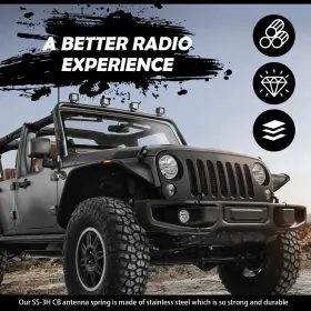 Ss-3h Marketty 757255181335 Cb Antenna Spring Stainless Steel Heavy Duty Radio Mount Sp #3