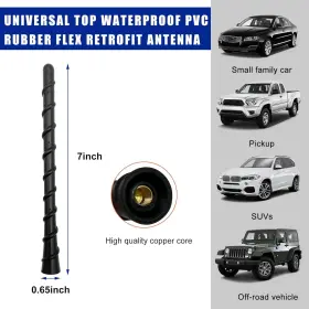 Ohleats-2291cs Ohleats Car Spiral Antenna 7 Inch Auto Toppers Flexible Retrofit With Screw Wa #2