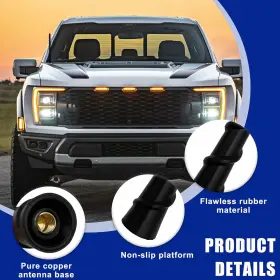 Ohleats-2291cs Ohleats Car Spiral Antenna 7 Inch Auto Toppers Flexible Retrofit With Screw Wa #3