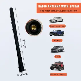 Povtii 705353698378 Car Spiral Antenna 7 Inch Auto Toppers Waterproof Retrofit Replacement #2