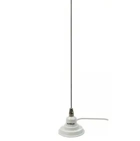 1c-100w Procomm Cb Antenna With 3.5 Inch White Magnet Mount Pl259 For Mobile Radio Hustler