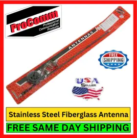 Cb-ng3 Procomm Stainless Steel Mirror Mount Fiberglass Antenna Kit 500w Usa Made