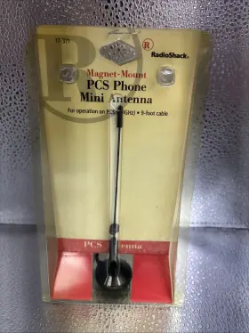 Radioshack 17-371 Vintage Radio Shack Magnet Mount Pcs Phone Mini Antenna 9 Ft Cable