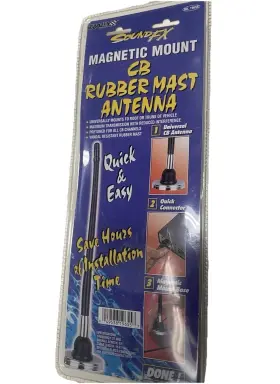 Rally 19655 Soundfx Magnetic Mount Cb Rubber Mast Antenna No. New And Sealed