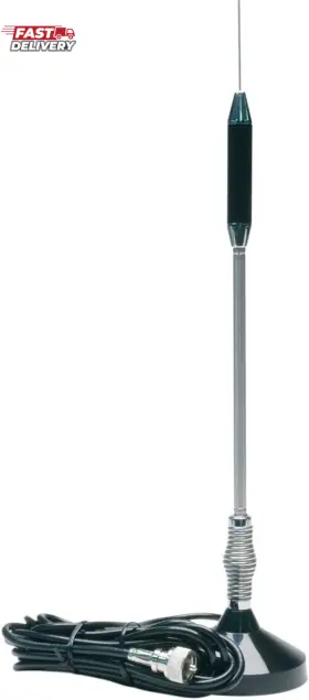 Rp-711 Roadpro 313101569568 24 Inch Magnet Mount Stainless Steel Cb Antenna Kit Black