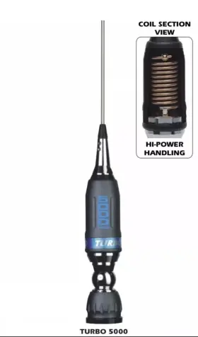 Ma-turbo5000-pl Sirio Turbo 5000 Pl Cb Radio Antenna Mobile 10m 11m 27 Mhz - 28.5
