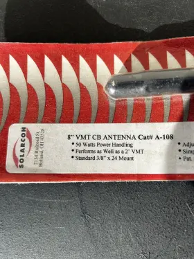 A-108 Solarcon 8 Inch Vmt Cb Antenna Cat# Made In Usa #2 A-108 Solarcon 8 Inch Vmt Cb Antenna Cat# Made In Usa #2