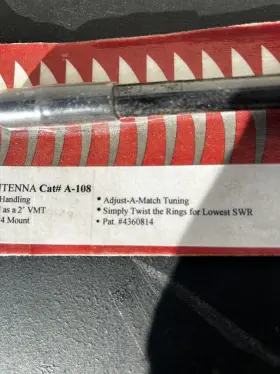 A-108 Solarcon 8 Inch Vmt Cb Antenna Cat# Made In Usa #3 A-108 Solarcon 8 Inch Vmt Cb Antenna Cat# Made In Usa #3