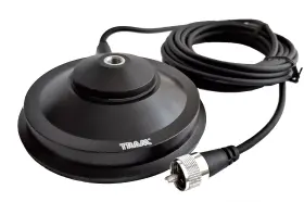 Tram 265r 5 Inch Black Magnet Cb Mobile Truck Radio Antenna Mount 3/8 X 24 Thread Pl259
