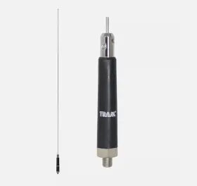 Tram Nh-4-hc 4ft Cb Steel Antenna 400w With Mirror Mount Rg58 Pl259 Mobile Radio Nh4hc