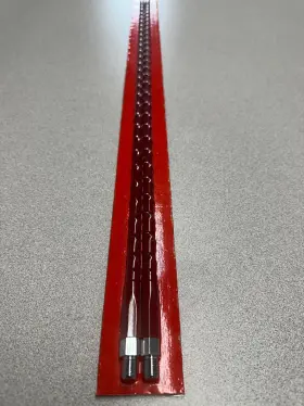 Transel 322-3r Dual Set Of 3ft Red Fiberglass Cb Antenna With Black Caps 500w Whips For Cobra