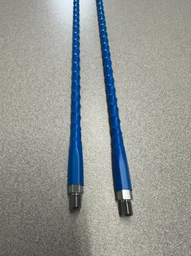 Transel T822-42 Dual Set Of 4ft Blue With Black Caps Fiberglass Cb Antenna Whips For Cobra Uniden