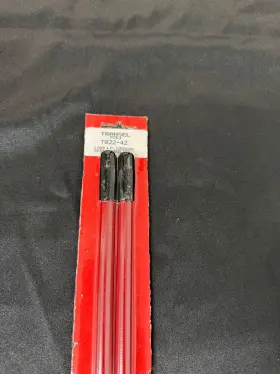 Transel T822-42r Dual Set Of 4ft Red With Black Caps Fiberglass Cb Antenna Whips For Cobra Uniden New
