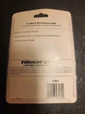 Ts-8x12 Truckspec Truck Spec 12ft Mini-8 Cb Antenna Cable New/sealed Semi Accessory 16 Gauge #2