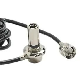 Pl-259 Ungsung 631112528146 3/8 X 24 Vehicle Cb Antenna Mount Bulkhead Stud To Connector Wit