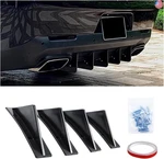 Augeny 4PCS Car Rear Lower Bumper Wing Lip Diffuser, Anti-crash Curved Shape. Fixed Price $21.12.