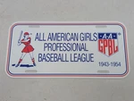 Vintage American Girls Professional Baseball League License Plate Aagpbl. Fixed Price $44.95.