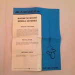Vintage Archer Magnetic Mount Mobile Antenna Cat No 21-940 Installation Features. Fixed Price $10.39.
