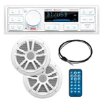 Boss Audio MCK500WB.6 Kit W/MR500UAB, 2 MR6W Speakers, MRANT10 Antenna, White Re. Fixed Price $140.95.